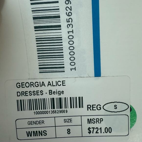 NWT!!! Georgia Alice atlas long dress size S Authentic Retail 716$ - Picture 4 of 8